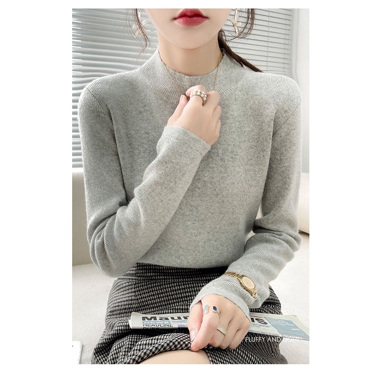 Áo Sweater Cổ Cao Ôm Dáng Phong Cách Thời Trang Thu Đông  Mới