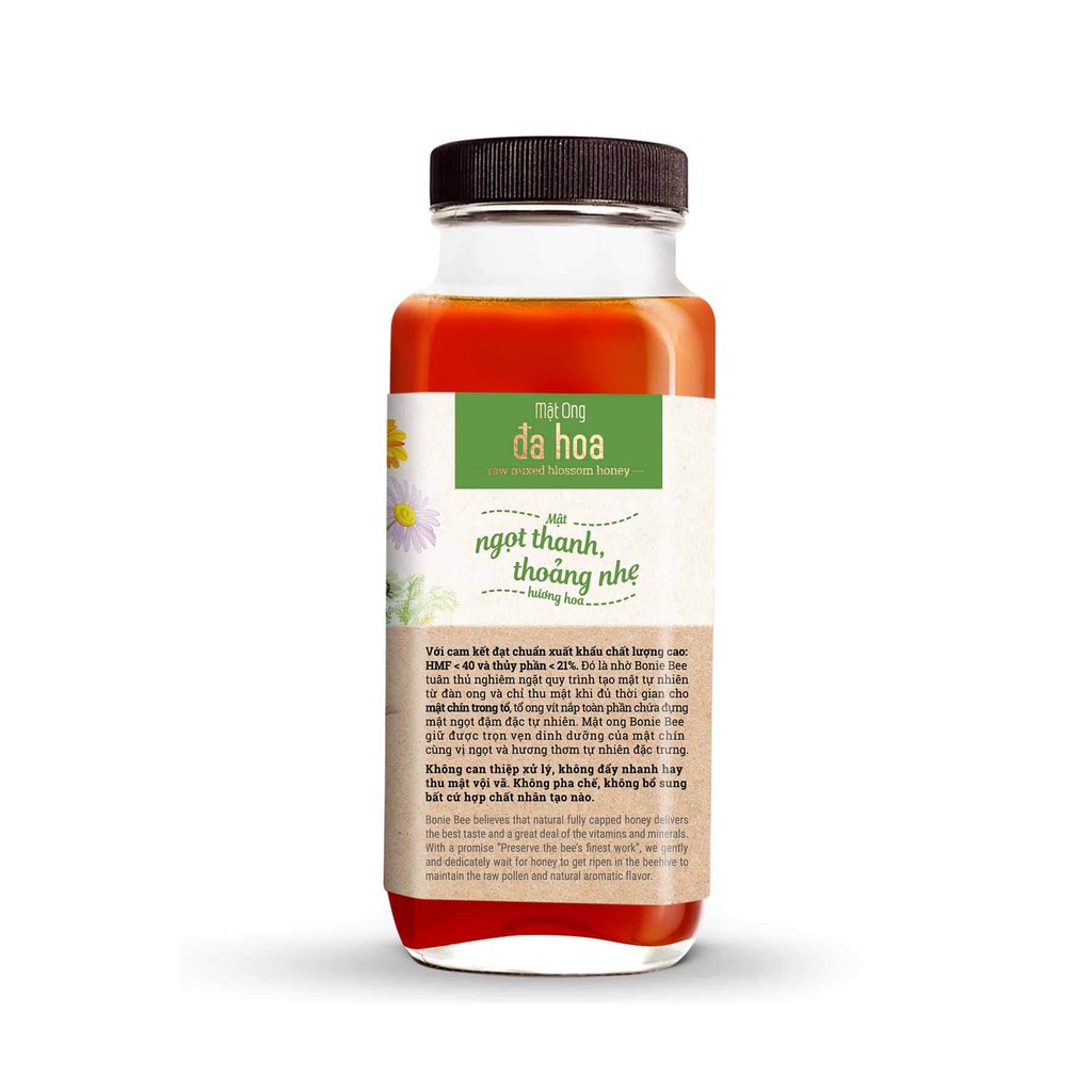 Mật ong Nguyên Chất Đa Hoa Bonie Bee 300gr - Chín Tự Nhiên Từ Tổ - Không Qua Xử Lý 300gr | BigBuy360 - bigbuy360.vn