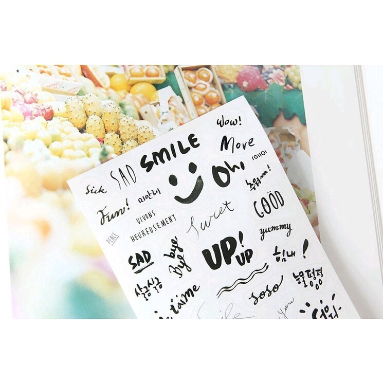 Set 8 Tấm Hình Dán Ghi Chú / Sổ Nhật Ký / Sổ Lên Kế Hoạch Họa Tiết Xinh Xắn