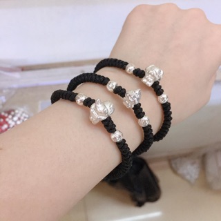 Vòng tết 12 con giáp bạc