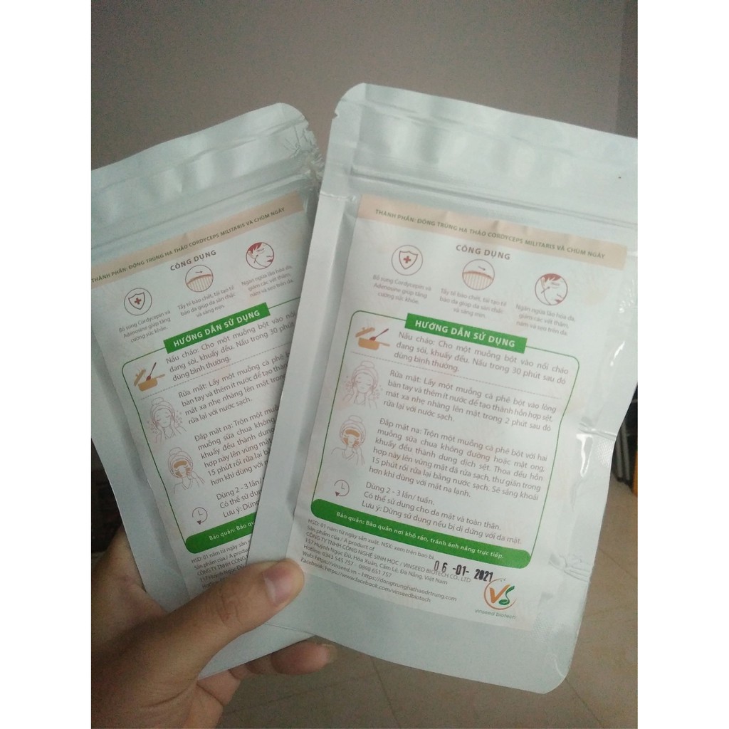 Đông trùng hạ thảo Dr. Trung bột nguyên chất 30g (Cordycepin &amp; Adenosine cao giúp tăng đề kháng mạnh, ngủ ngon, giảm mệt