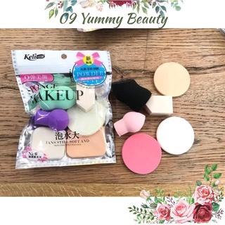 SET 6 Bông Mút Tán Phấn Trang Điểm mềm mịn nội địa chính hãng giao ngẫu nhiên sỉ tốt - GIÁ RẺ 09