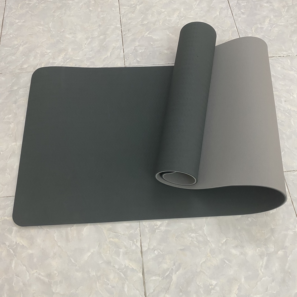 Thảm Tập Gym 7mm 2 Lớp Huy Bạt Kèm Túi Và Dây Buộc Bền Chịu Lực Tốt Bám Sàn Phù Hợp Tập Gym Với Cường Độ Cao.