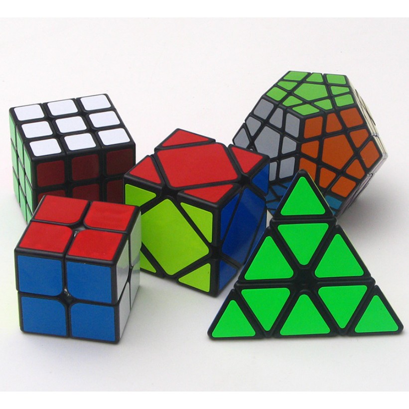 Combo 5 Rubik Zcube Biến Thể - Rubik Cao Cấp Chuẩn Quốc Tế - Tặng ( Dầu trơn rubik + 5 chân đế rubik)