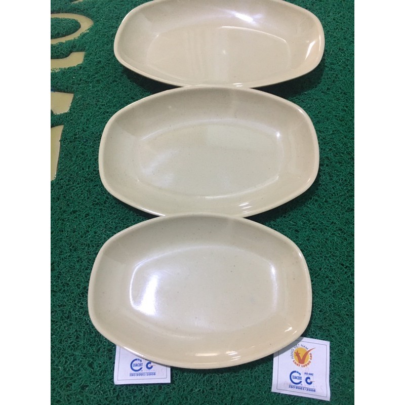 Combo 10 dĩa DOV15 nhựa melamine cao cấp Fataco đựng các món xào, thịt luộc rất thích hợp
