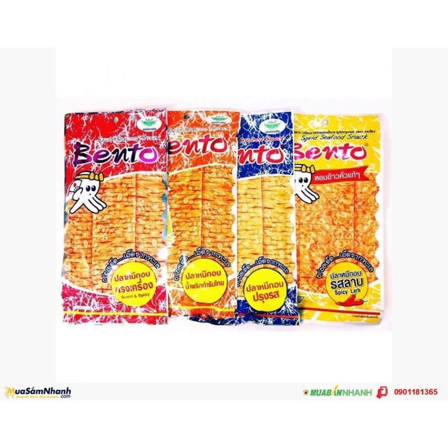 Combo 10 gói mực bento thái lan gói to 20gam