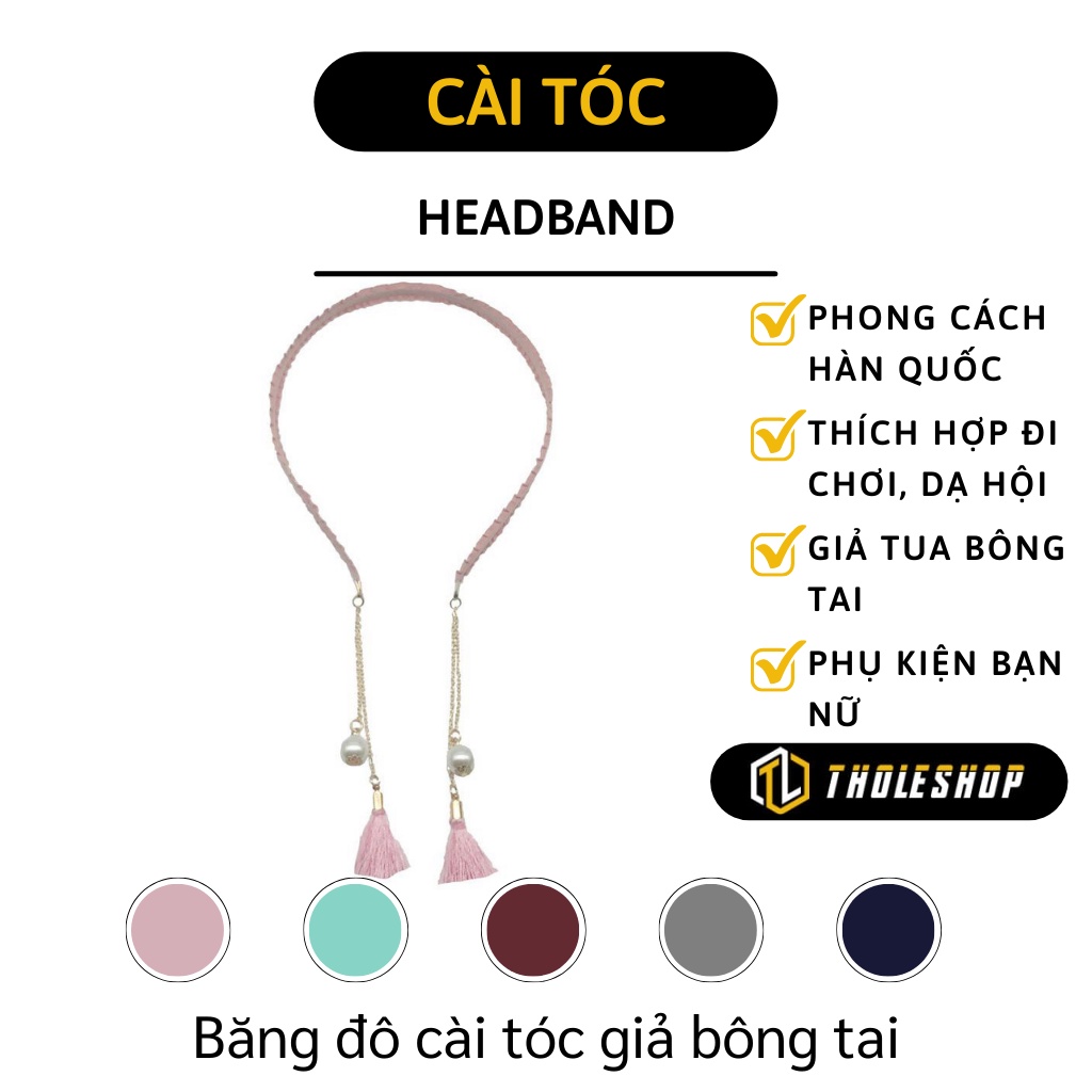 Cài Tóc Tua Rua - Băng Đô Ngọc Trai Giả Khuyên Tai Phong Cách Hàn Quốc Cho Nữ 8086