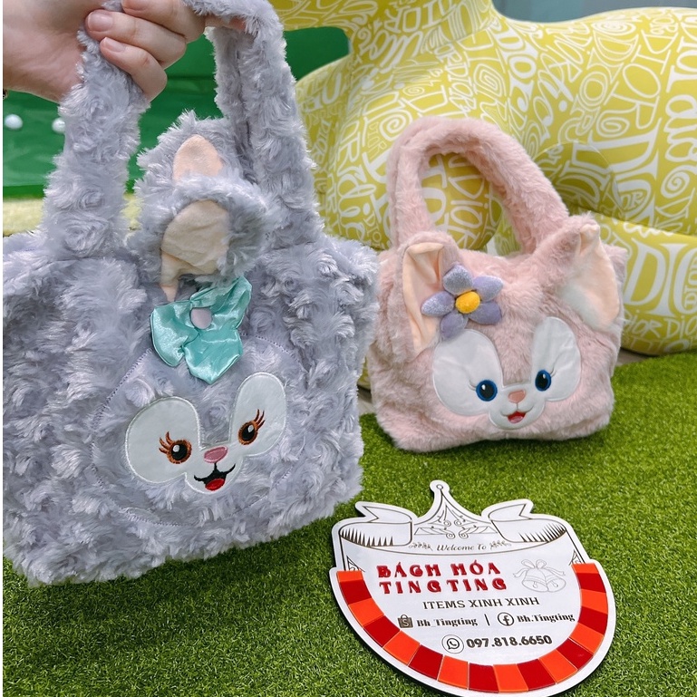 Túi xách tay vải bông dây kéo họa tiết hoạt hình dễ thương, Túi vải bông LinaBell/Stella Lou đáng yêu _ TingTing