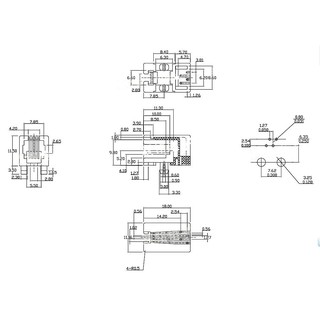 Đầu RJ11 âm hàn mạch 4P4C 5 con