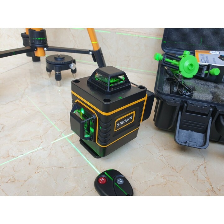 Máy cân bằng laser máy bắn cốt cos 16 tia laze xanh 3D SAKURA máy cân mực lazer
