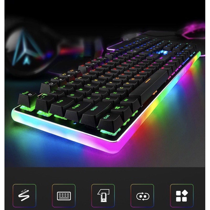 RK 918 Bàn Phím Cơ Gaming LED RGB Siêu Đẹp và nhiều chế độ nhất
