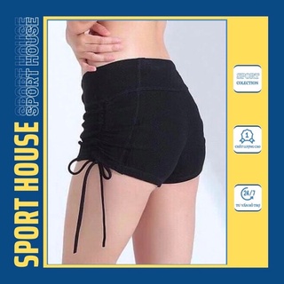 Quần short tập gym nữ, quần đùi thể thao nữ dây rút yoga, aerobic, tennis, đi chơi cực xinh