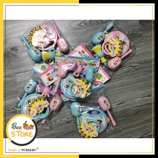 [MỞ KHO SỈ BÁN LẺ] Set xúc xắc - lục lạc 5 món phát triển thính giác cho bé, Đồ chơi cho trẻ