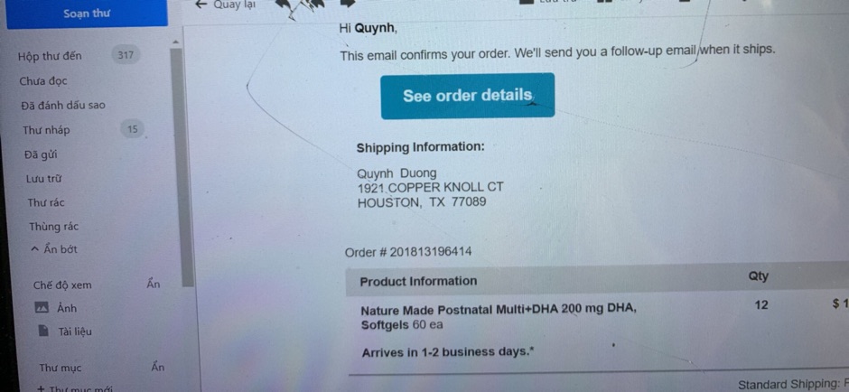 60 viên date 2024 Vitamin cho con bú Nature Made Postnatal Multi DHA