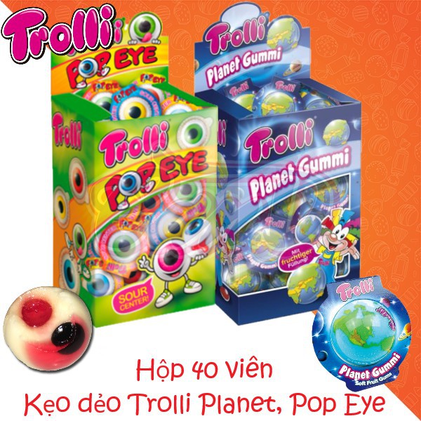 Hộp 40 viên Kẹo dẻo Trolli Planet/ Pop Eye