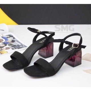 Sandal  gót mika tím 5p