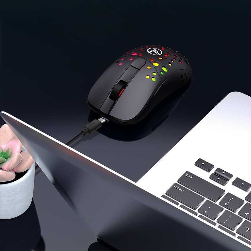 【PC】 Premium and Portable RGB Gaming Mouse Wired / Wireless Computer Parts Electronic Game Mice 6 Buttons Programmable Driver