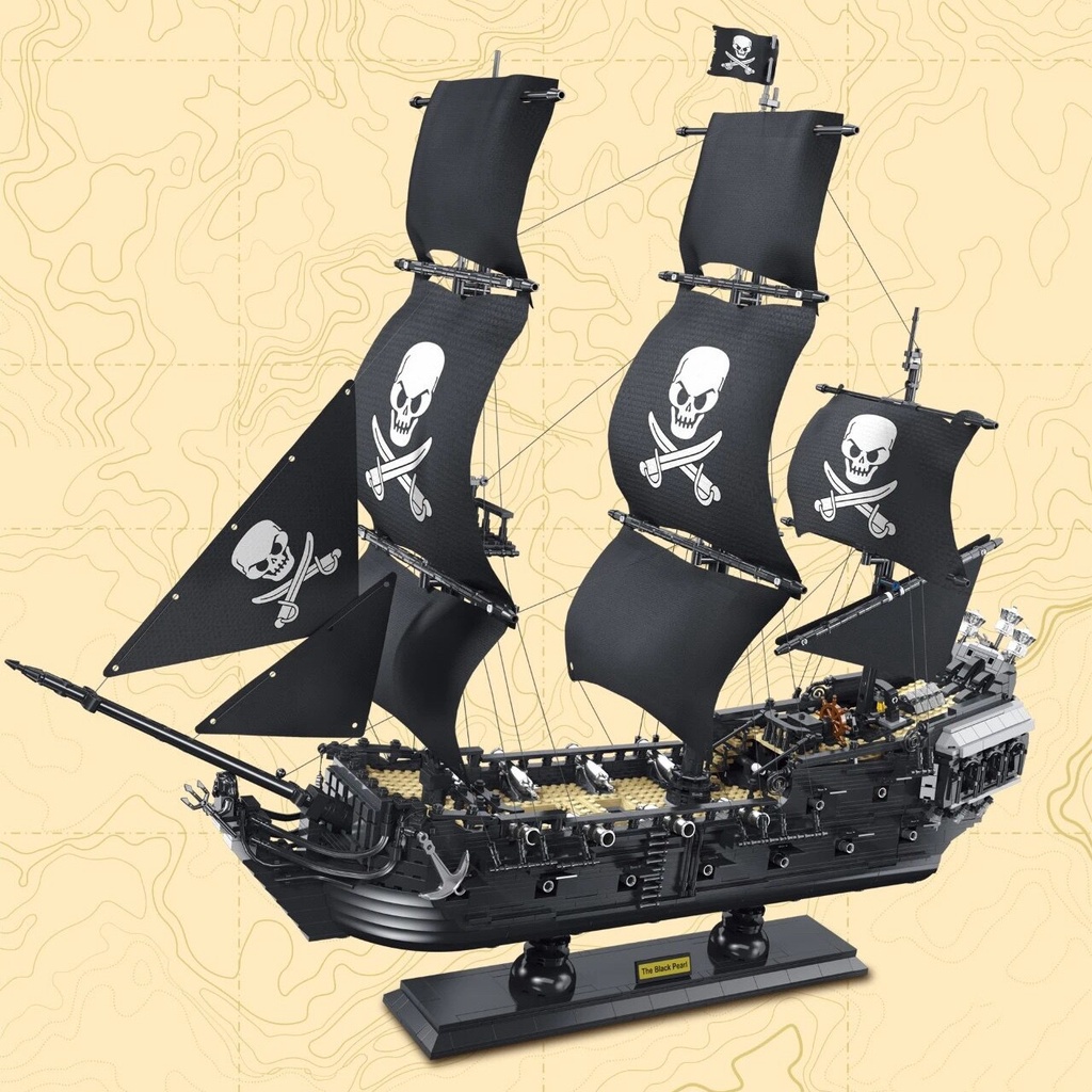 Mẫu Lắp Ráp 4184 Tàu Ngọc Trai Hủy diệt Pirates Of The Caribbean The Black Pearl Dk6001 The Black Pearl Ship Pirate