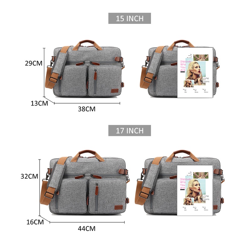 Túi đựng laptop 17 inch đa năng phong cách doanh nhân thời trang dành cho nam