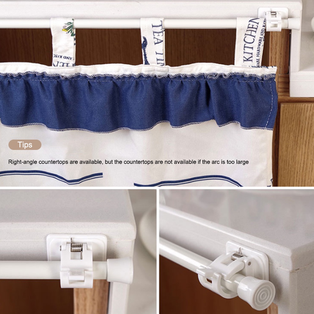 Móc treo thanh rèm cửa gắn tường không cần đục lỗ dễ sử dụng