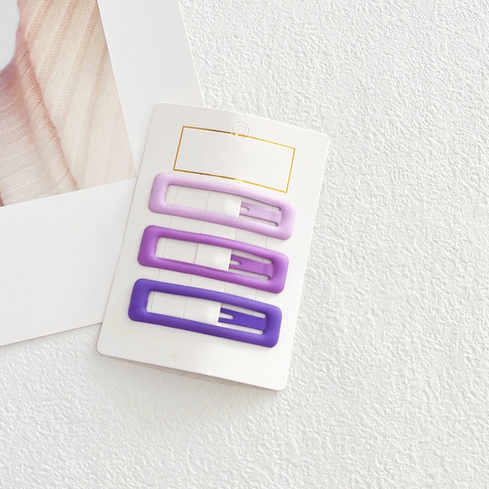Set 3 Kẹp Tóc Ngôi Sao Màu Tím Gradient Ngọt Ngào Cho Nữ