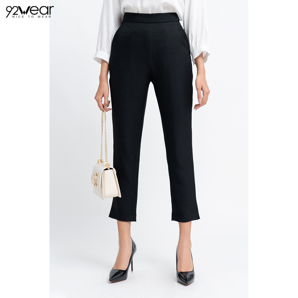 Quần tây âu nữ xẻ gấu QAW0625 92WEAR | BigBuy360 - bigbuy360.vn