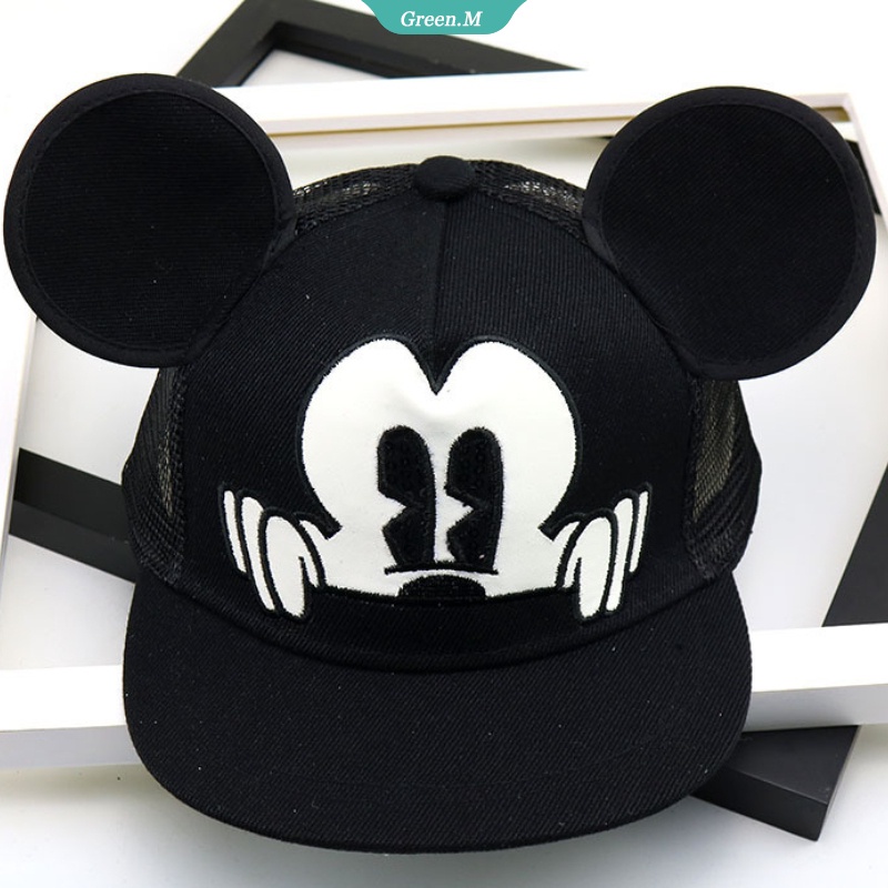 Nón Kết Che Nắng Thoáng Khí Đính Tai Chuột Mickey Disney Dễ Thương Cho Bé