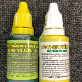 COMBO-2 LỌ CHẾ PHẨM HÙNG NGUYỄN, THUỐC PHÒNG TRỊ NẤM,VI RÚT,VI KHUẨN CHO LAN VÀ CÂY CẢNH...