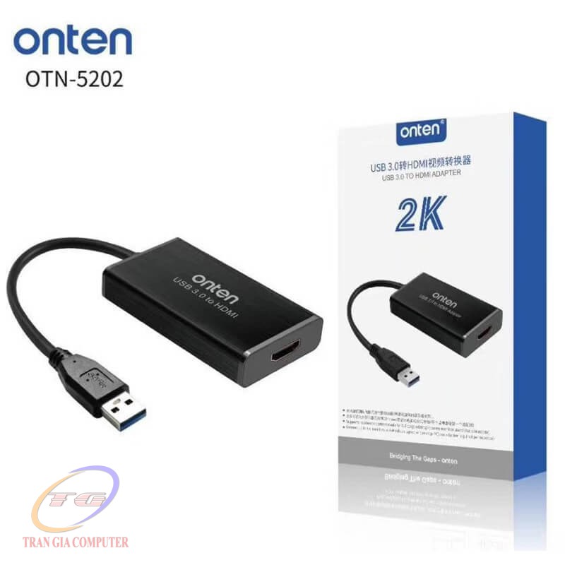 Cáp chuyển USB 3.0 sang HDMI Onten OTN-5202 độ phân giải Full HD cao cấp - Hapustore