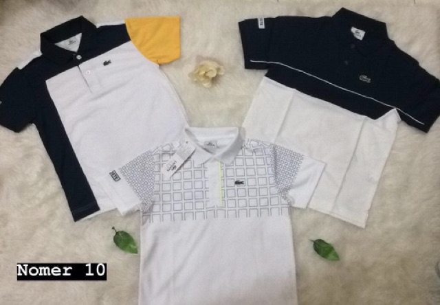 Áo Thun Polo Tay Ngắn Cổ Bẻ In Chữ Lacoste Size - 10