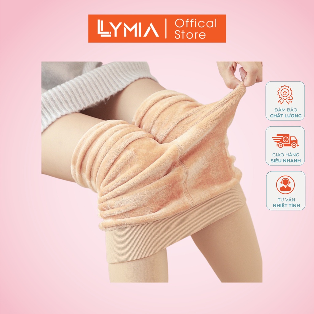 Quần tất nữ lót lông màu da chân siêu ấm dày dặn giữ nhiệt mùa đông QT03