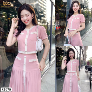 Set thiết kế chất trượt nhật cao cấp mềm mịn mát nhẹ S1970 Chảnh Boutique kèm ảnh thật