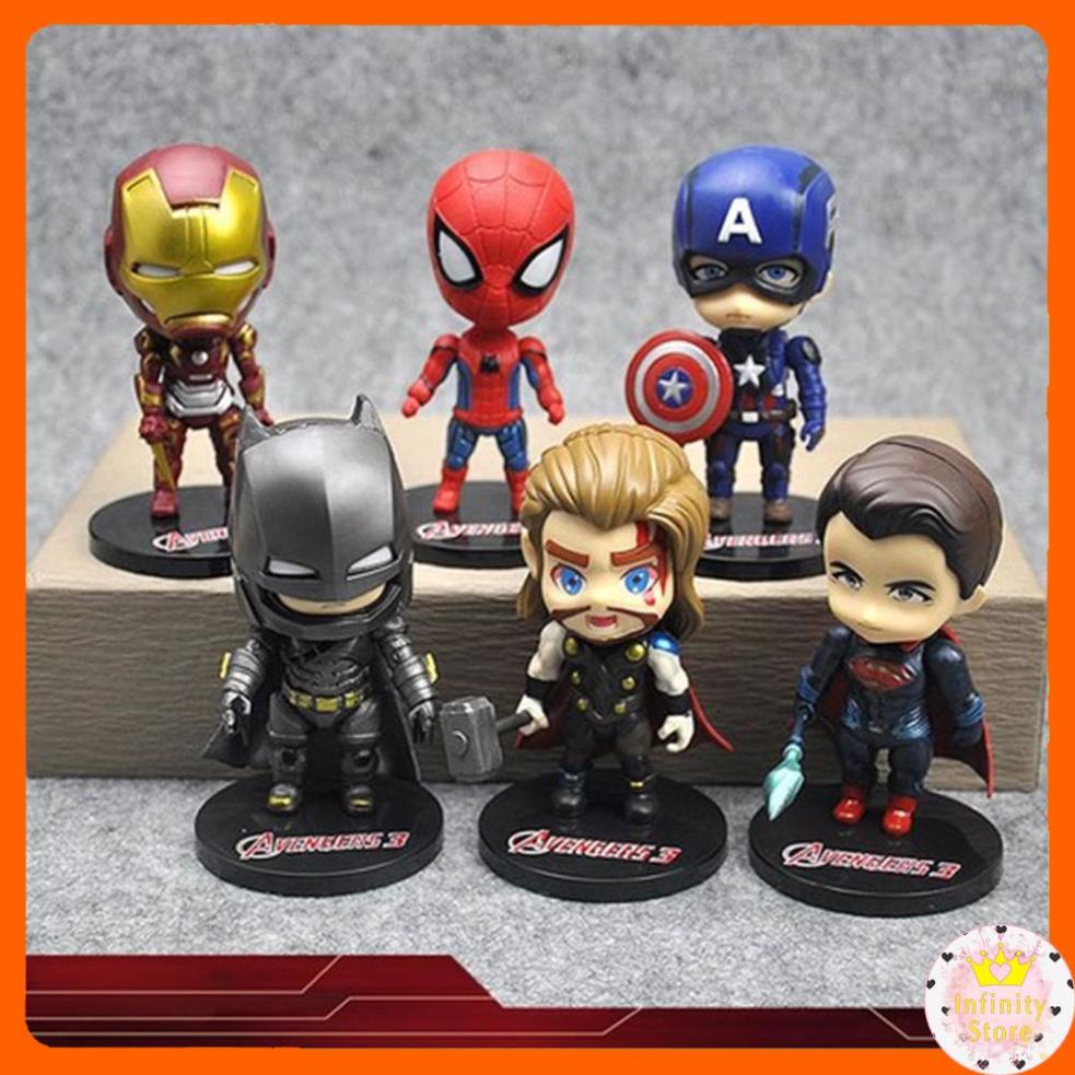 SET 6 AVENGER - DC KUTE CHI BI CAO 12CM INFINY DECOR