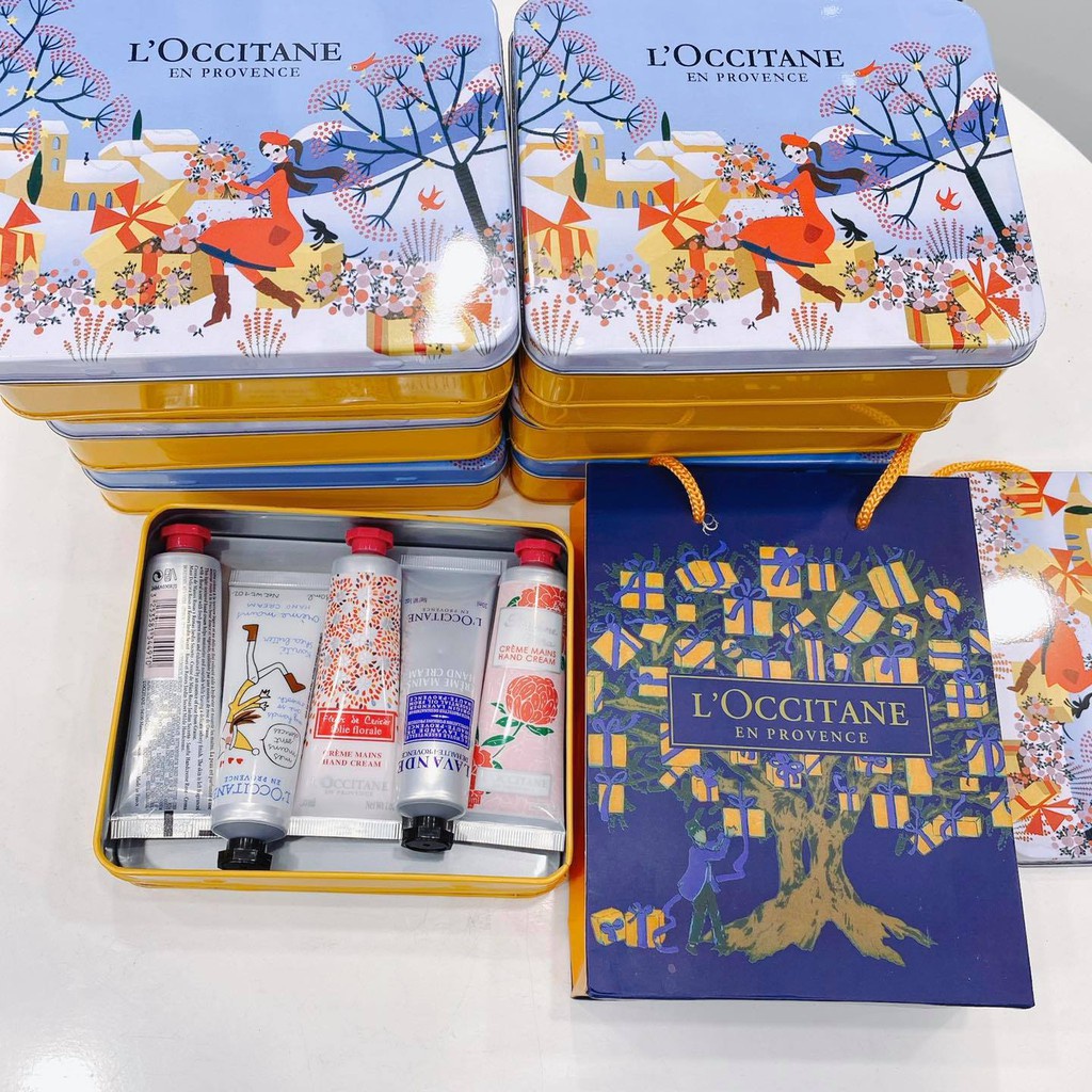 Set Kem Dưỡng Da Tay L'Occitane - Hộp Thiếc Sang Trọng- 5 Tuýp Mỗi Tuýp 30ml Thực Sự Là Lựa Chọn Tốt Nhất Cho Quà Tặng[S