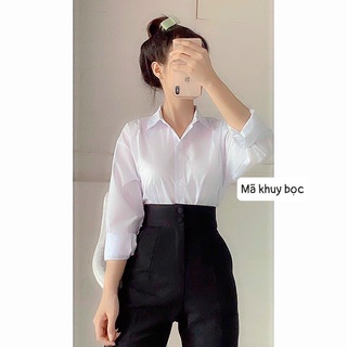 Quần tây lưng cao 2 nút bọc vải