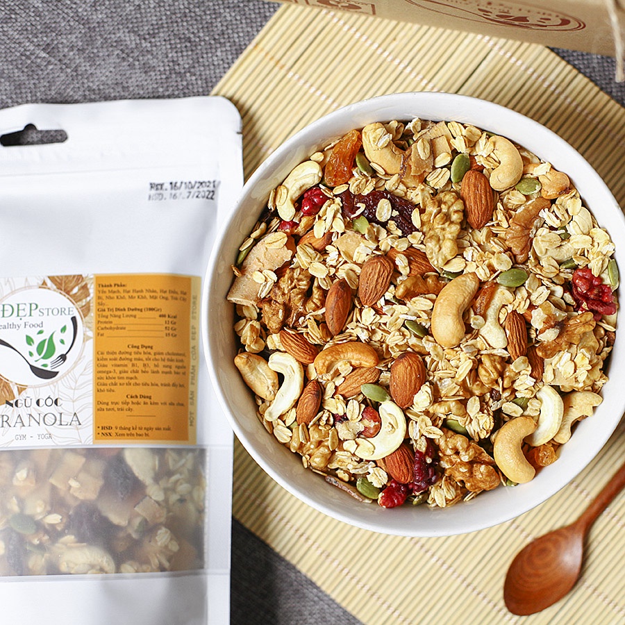 Ngũ Cốc Granola Nhiều Hạt Ăn Kiêng Healthy Đẹp Store Giảm Cân Tự Nhiên