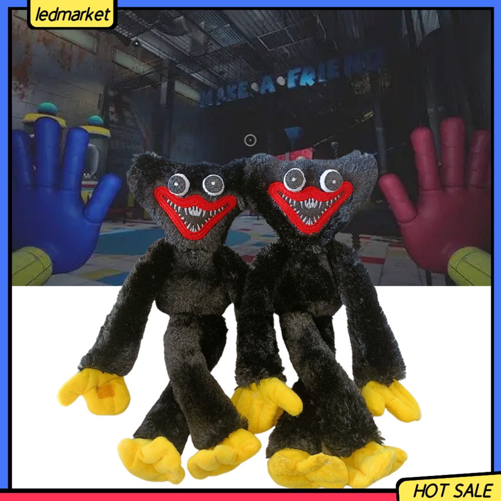 Gấu Bông Búp Bê Nhồi Bông PP Cotton Poppy Huggy Wuggy Phiên Bản Màu Đen Chống Biến Dạng Trang Trí Cho Trẻ Em