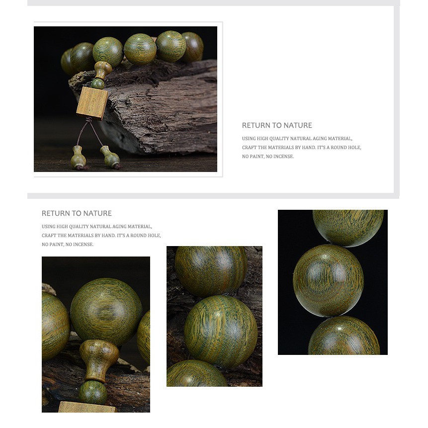 Vòng Tay, Chuỗi Hạt Phong Thủy, Gỗ Đàn Hương Xanh, thơm ngọt mãi mãi