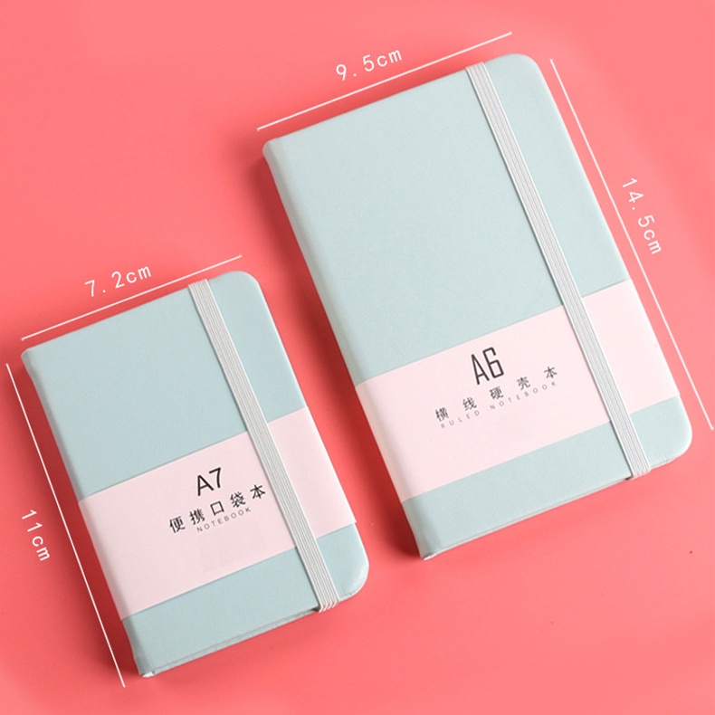 Sổ ghi chép SOSAMA sổ tay bìa da PU trơn A6 A7 96 trang tiện dụng SN-001389