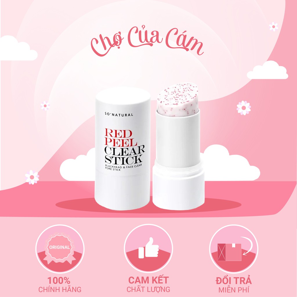 LĂN  MỤN SO’NATURAL RED PEEL CLEAR STICK