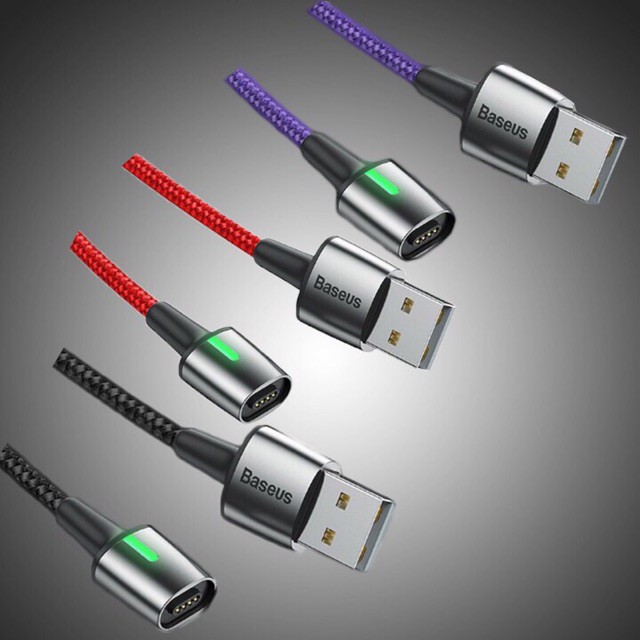 [1M-2M]Cáp sạc hút nam châm CHÍNH HÃNG Baseus,Có đủ 3 loại chân LIGHTNING/MICRO USB/TYPE-C