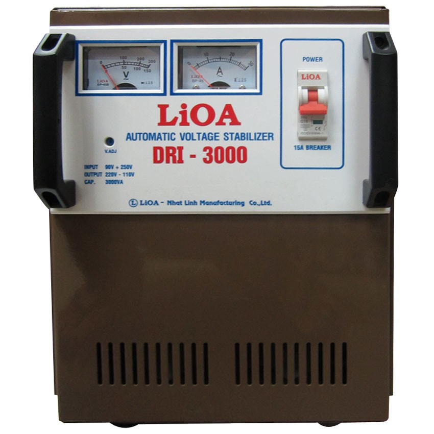 [Cam kết hàng chính hãng] Ổn áp tự động 1 pha DRI- 3000 Lioa