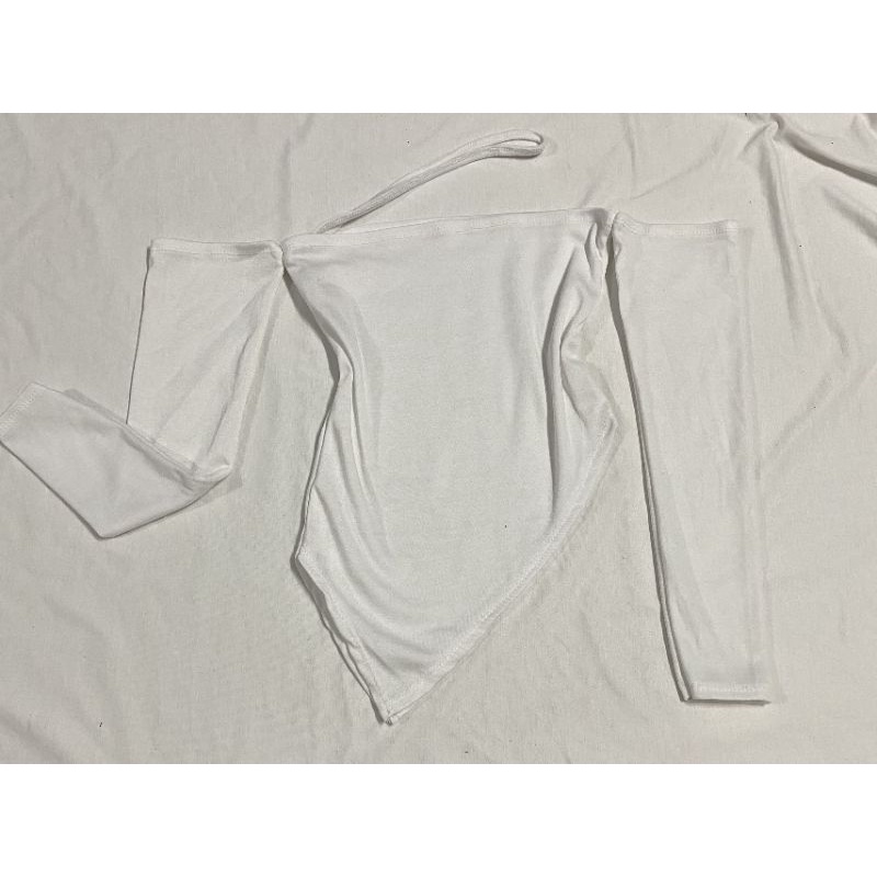 Áo kiểu tà tréo dây bún tay dài