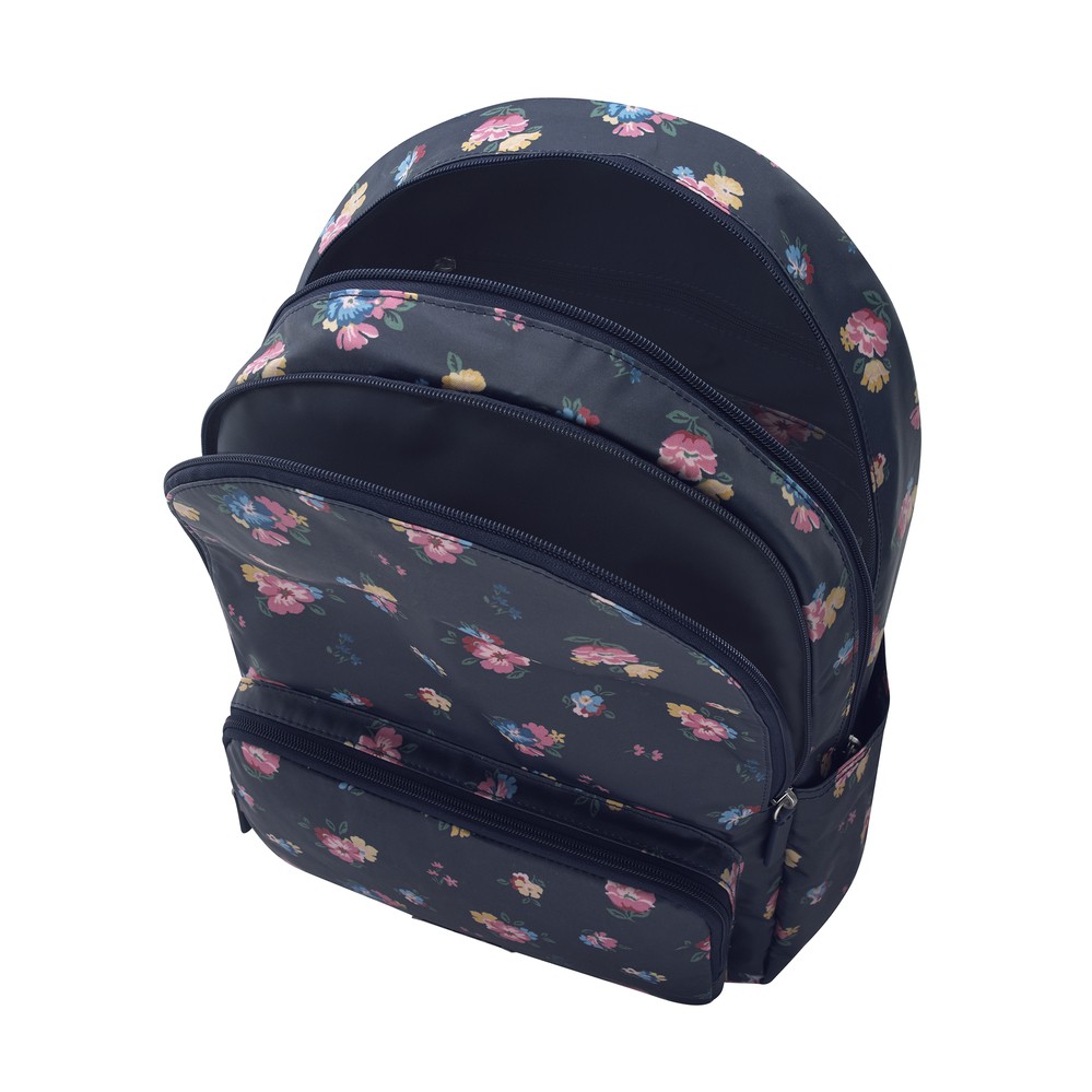 Cath Kidston - Balo Pocket Backpack Park Meadow Bunch - 984416 - Navy