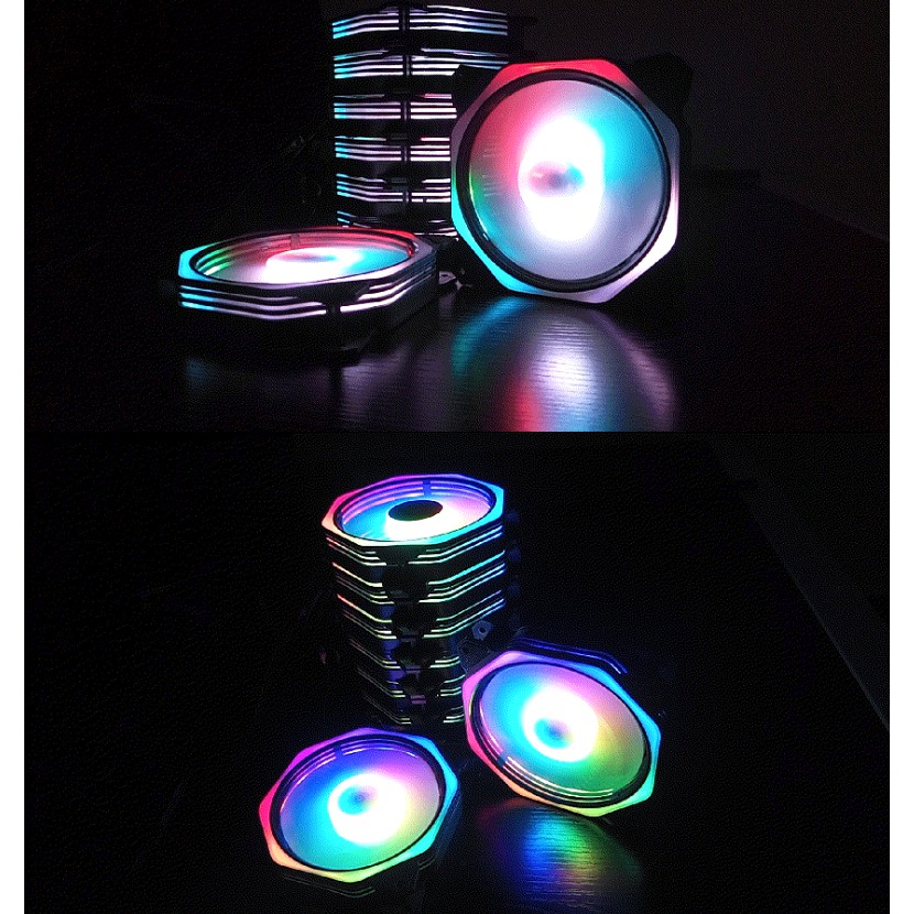 Quạt Tản Nhiệt, Fan Led RGB Coolmoon V8 Plus