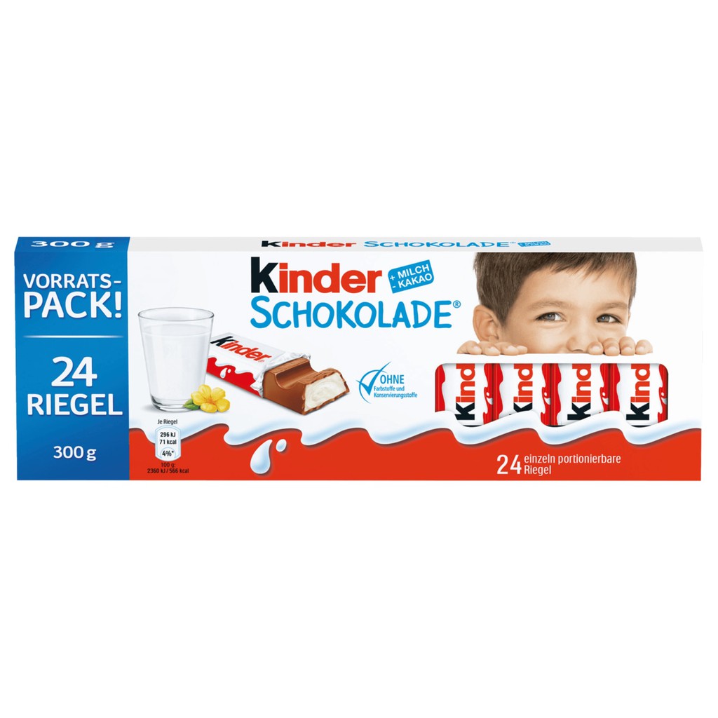 Kẹo Socola Kinder Đức ngon tuyệt, hộp 24 thanh