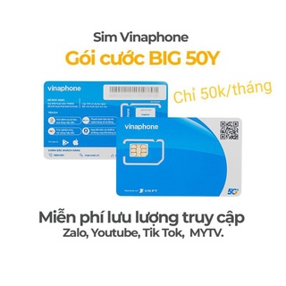 Sim 4G Vina Big50y chỉ 50k tháng 5G ngày miễn phí 3 tháng đầu