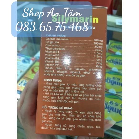 Viên bổ gan Silymarin B Complex Extra giúp mát gan, lợi mật