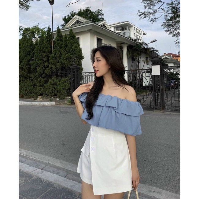 chân váy lệch tà phối nút | BigBuy360 - bigbuy360.vn