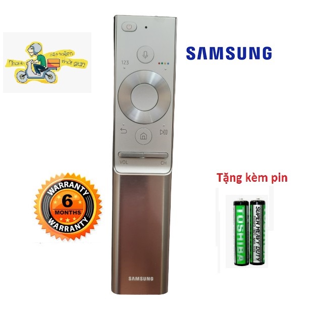 Điều khiển tivi SamSung Qled giọng nói vỏ nhôm hàng chính hãng cam kết - tặng kèm pin chính hãng - Remote tivi SamSung